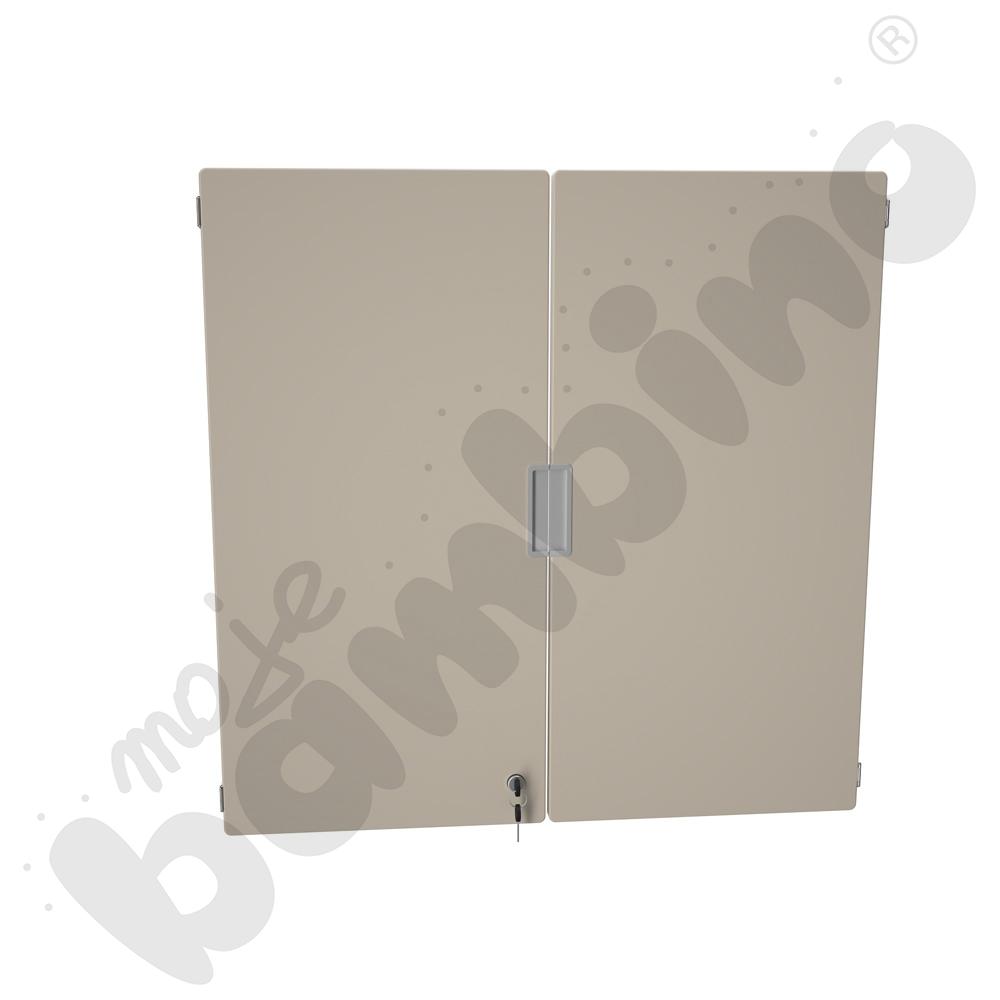 Quadro - drzwiczki średnie 90 st., z zamkiem, 1 para - jasnobrązowe