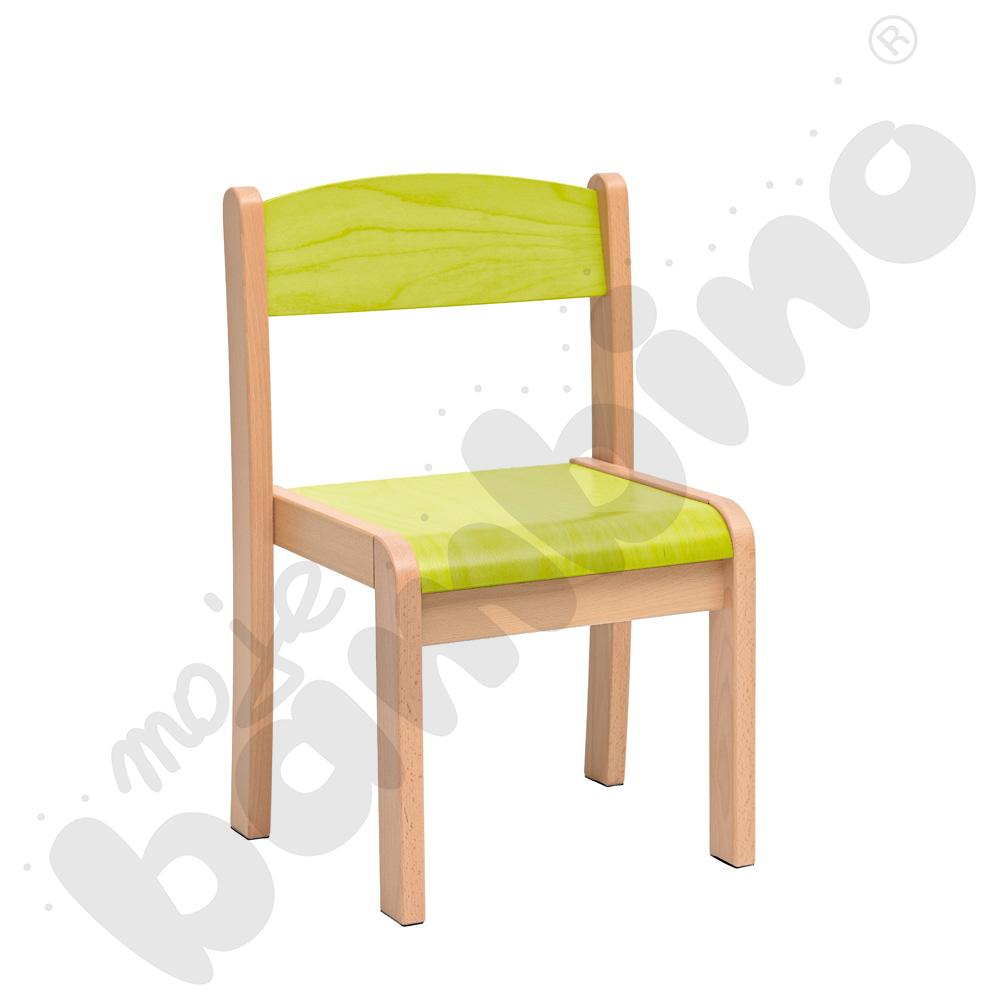 Krzesło Filipek PASTEL ze stopką filcową limonka, rozm. 2