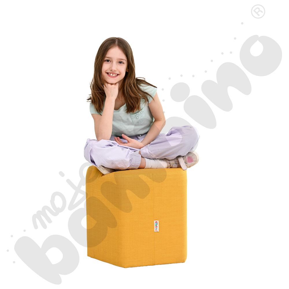 Pufa Inflamea 1 pięciokątna musztardowa