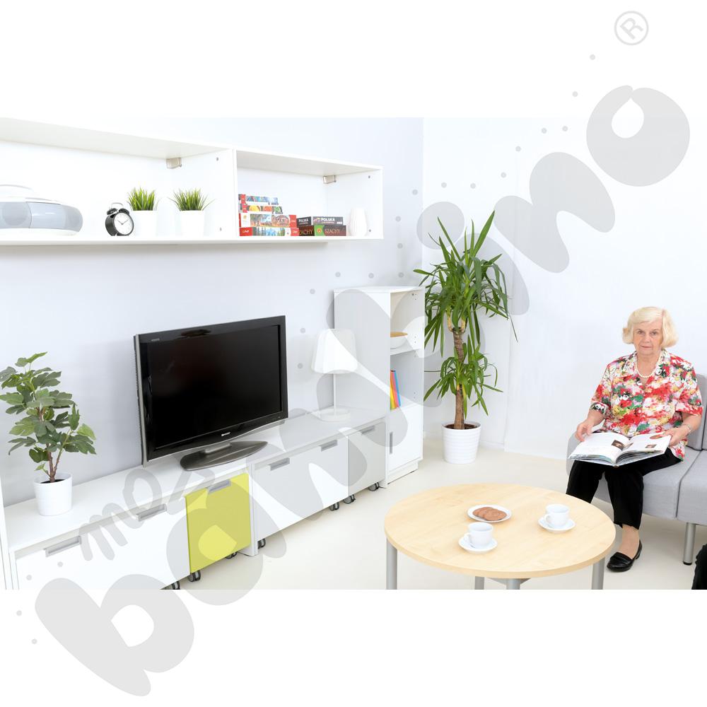 Quadro - szeroka szafka wisząca, biała