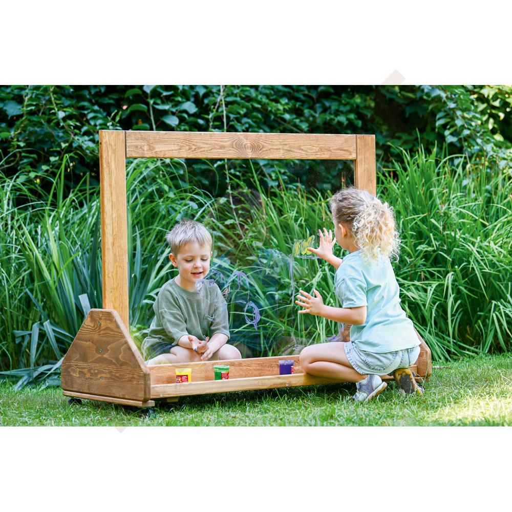 
Kreativtafel auf Rollen, für Draußen – Acrylglas
