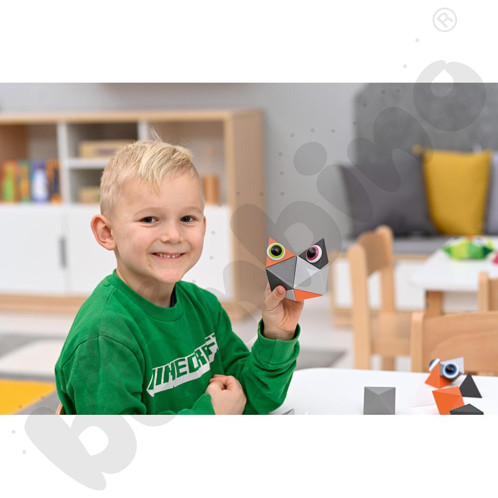 Klocki magnetyczne Trido, 36 elem. - odcienie szarości