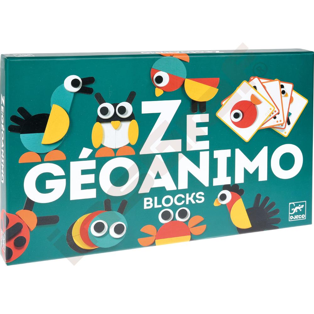 Dřevěná geometrická skládačka 