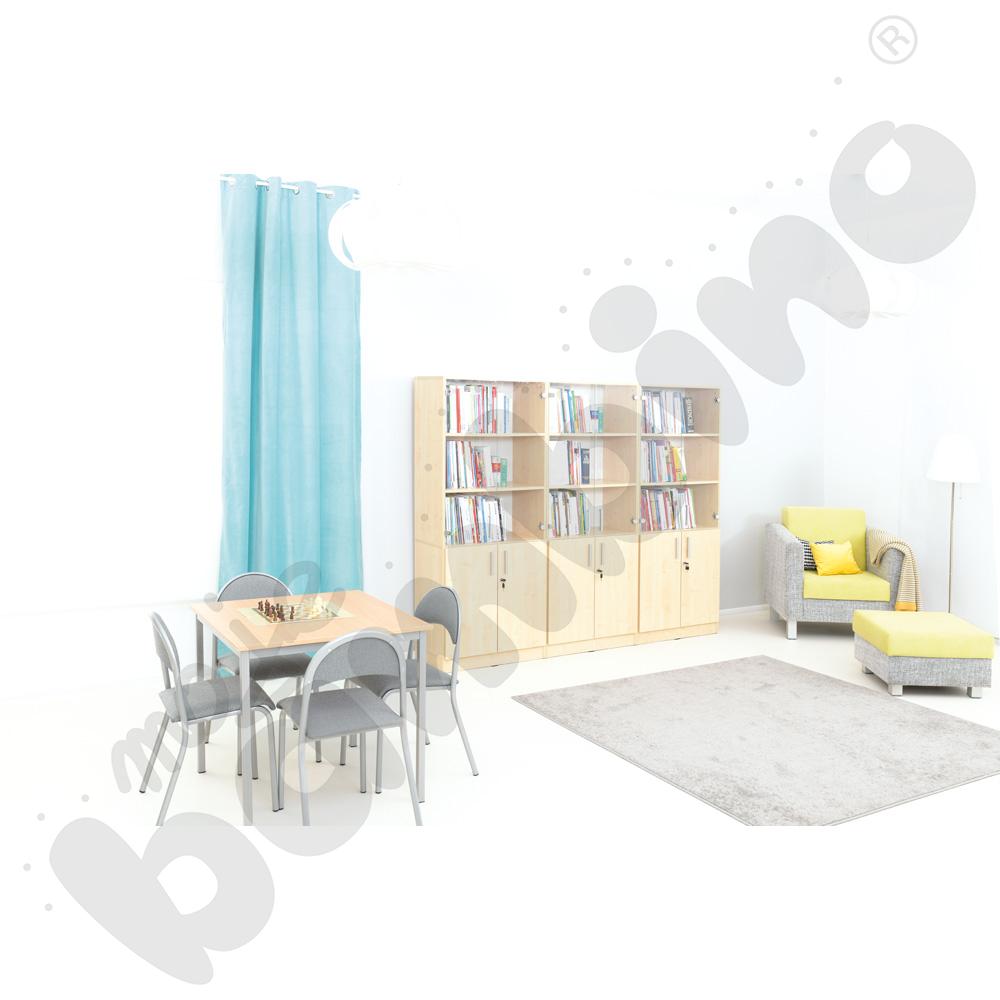 Szafa wysoka z witryną - klon 375