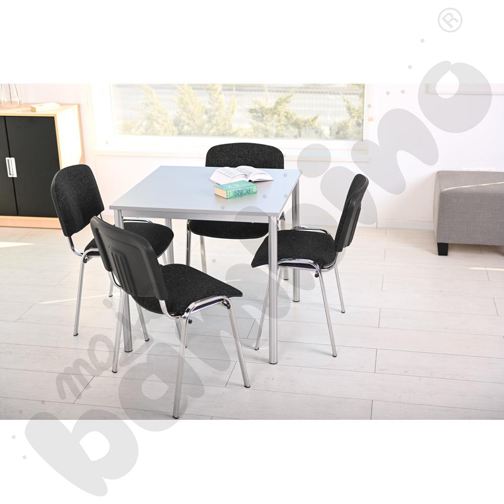 Krzesło konferencyjne ISO Chrom ciemnoszare