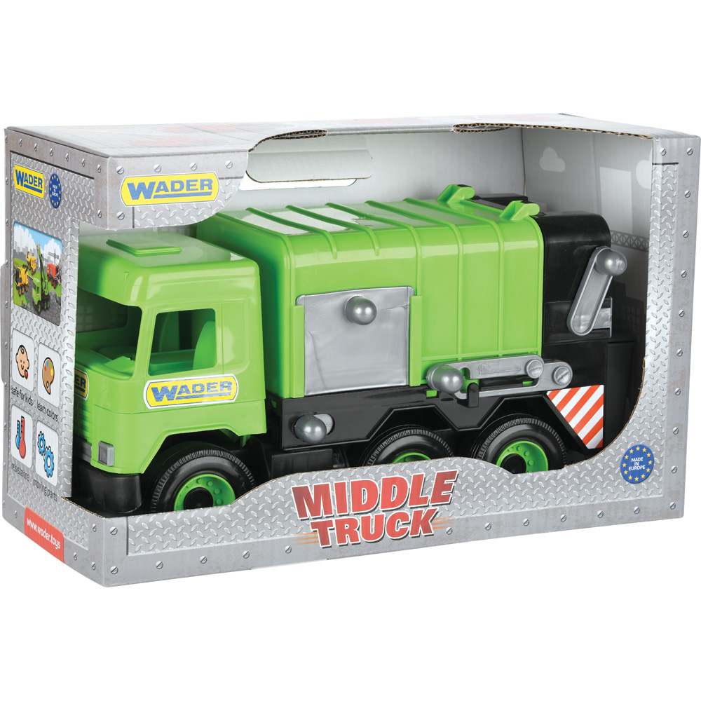 Middle Truck - zelené smetiarske auto