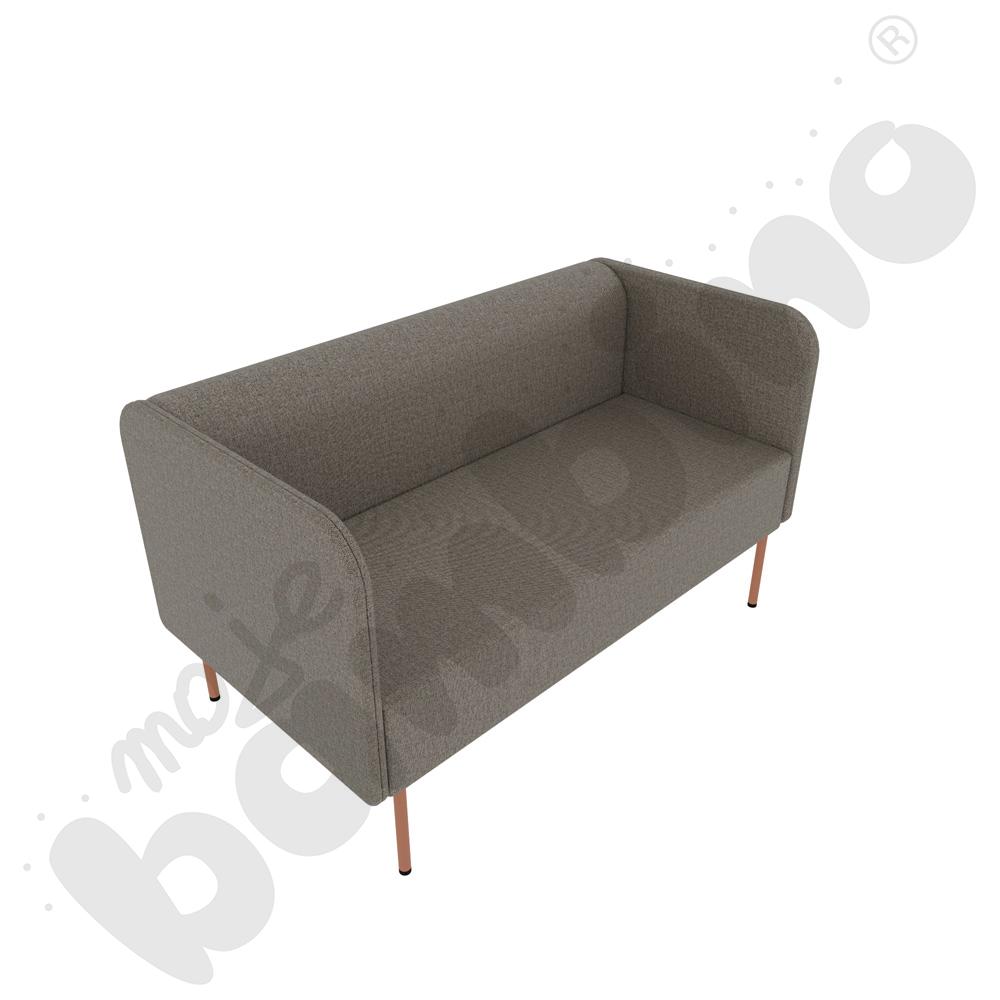 Sofa Versa 2-os. z plastikowymi stopkami, stelaż łososiowy, tkanina RO37