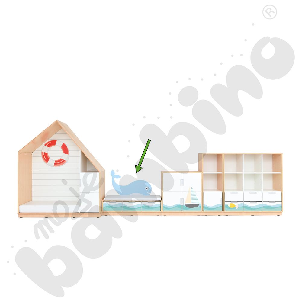 Quadro - ławeczka Morze z szufladami - klon jasny