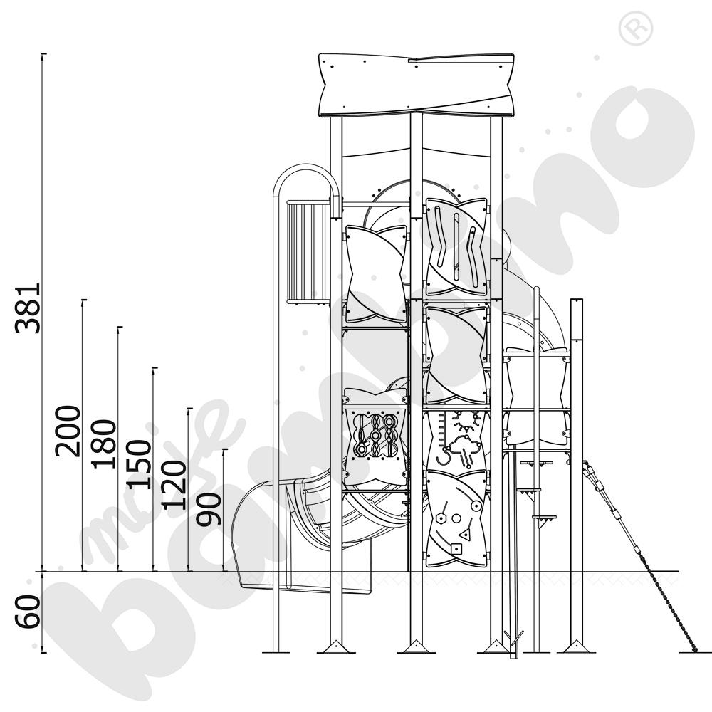 Zestaw Urbi 14, słupy metalowe B