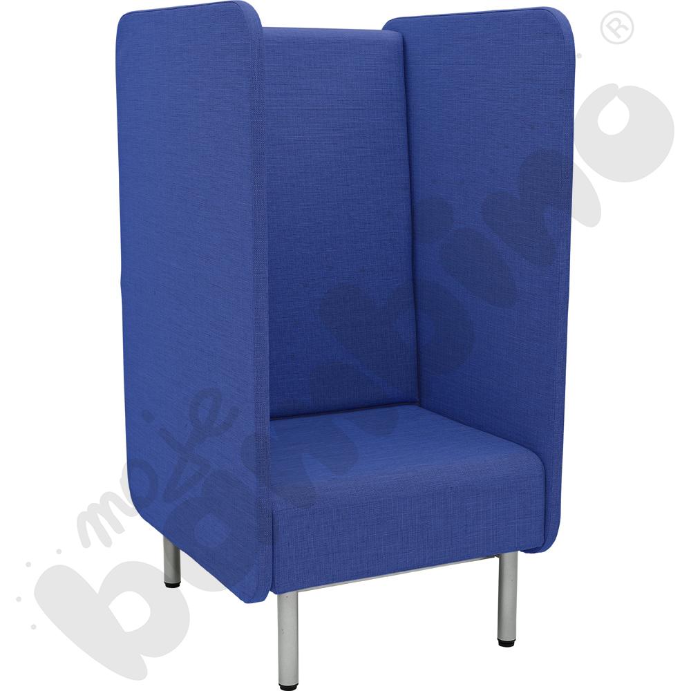 Fotel Inflamea 2 z wysokim oparciem, 1-os. - granatowy