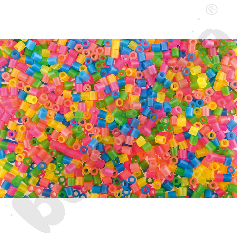 Koraliki NABBI® MINI do prasowanek neonowe - wiaderko 5000 szt.