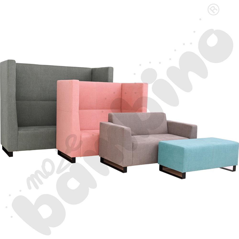 Sofa Universum 2-os. wys. 133 cm, 2 boki średnie, tkanina KG19