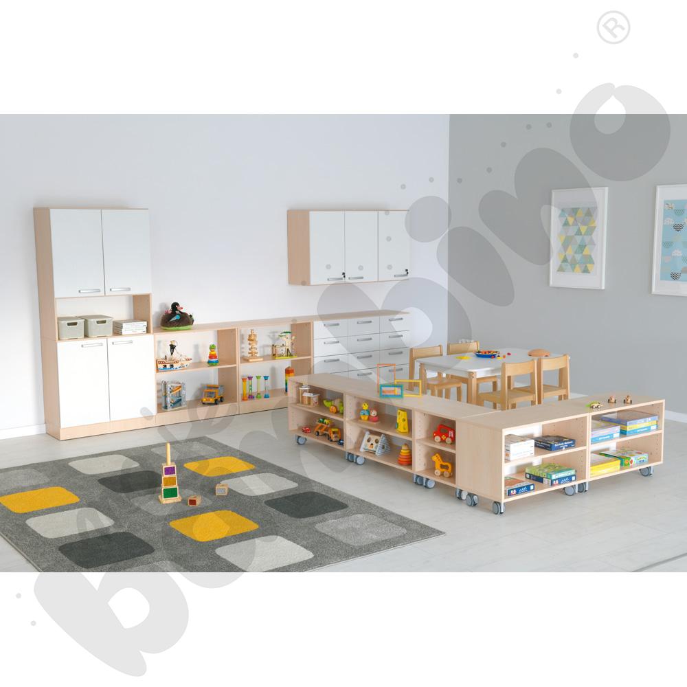 Regał Grande mobilny wąski - klon jasny 