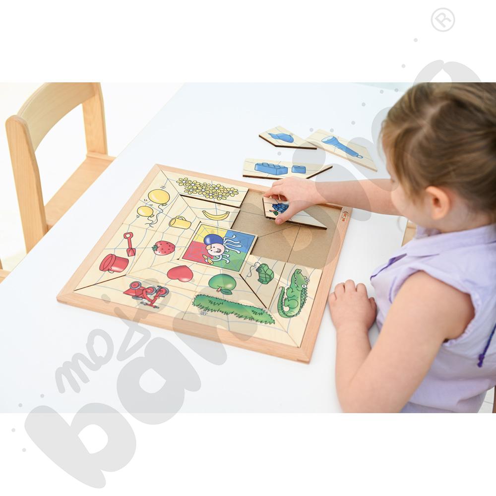 Puzzle z pająkiem - kolory