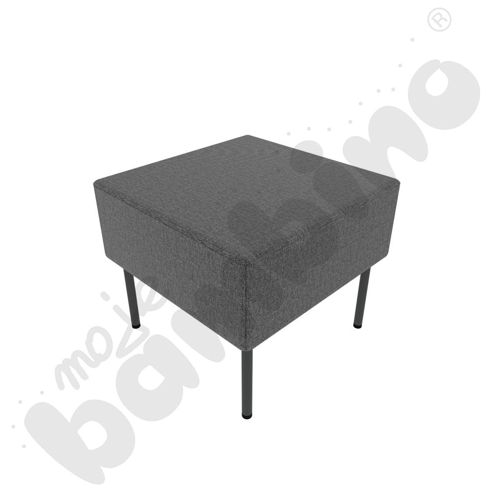 Pufa Versa 50x50 cm z plastikowymi stopkami, stelaż antracytowy, tkanina RO39