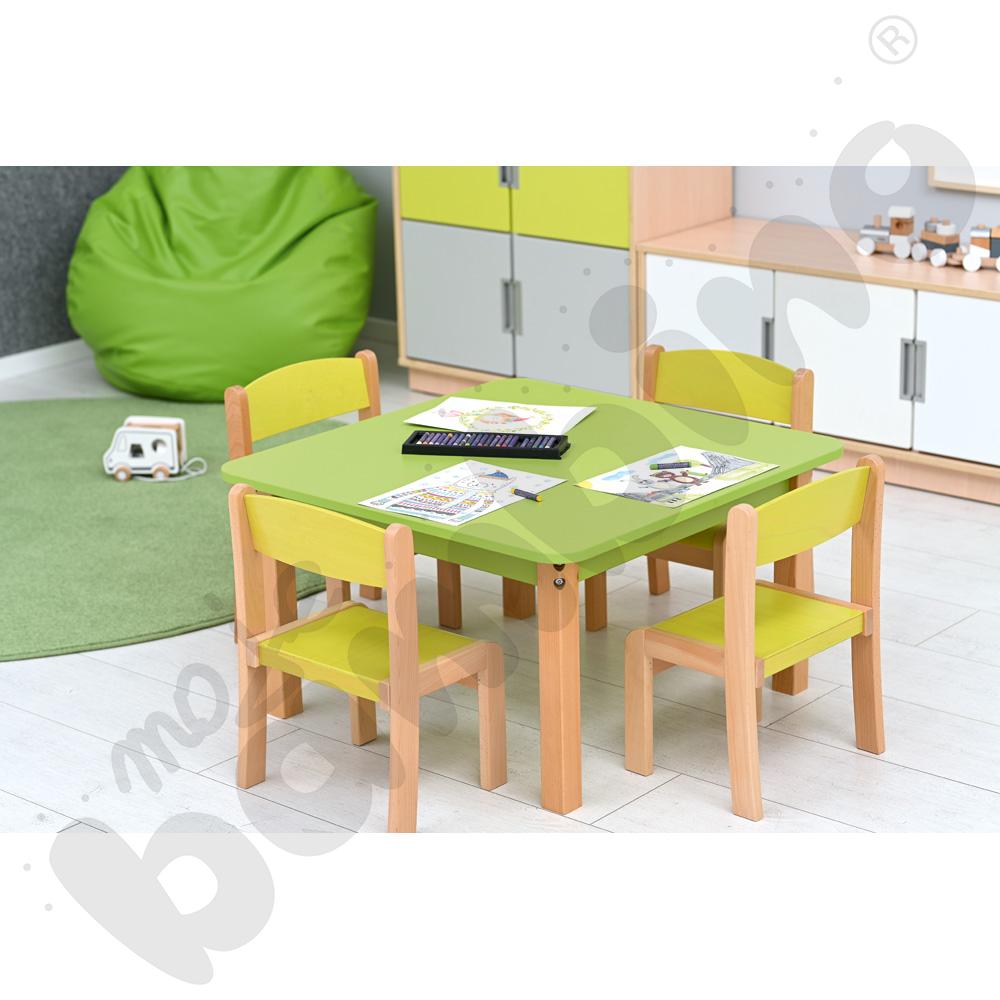 Blat Pascal kwadratowy 80 x 80 zielony