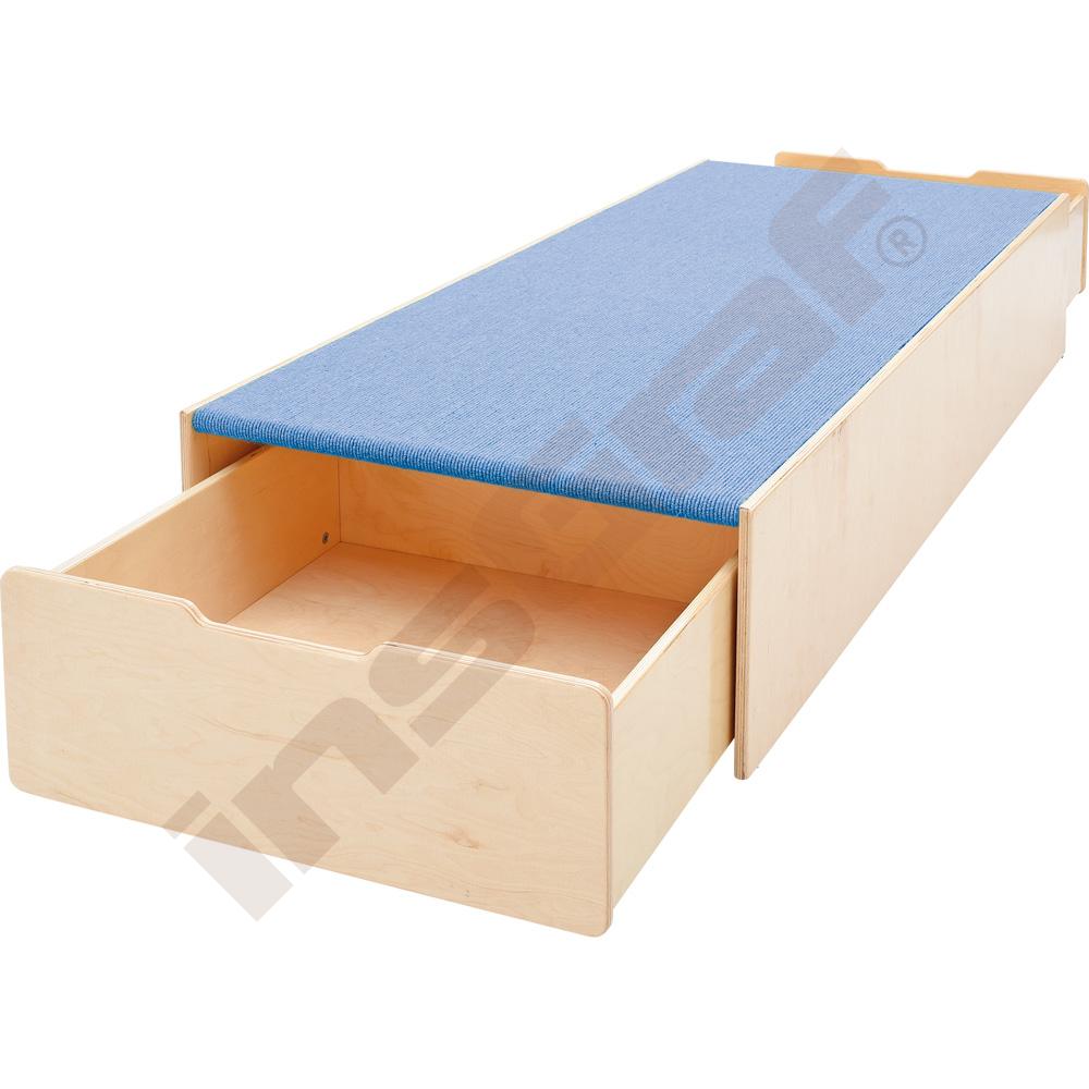 Podesta s výklenky na bočních stranách, výška 30 cm - bleděmodrá