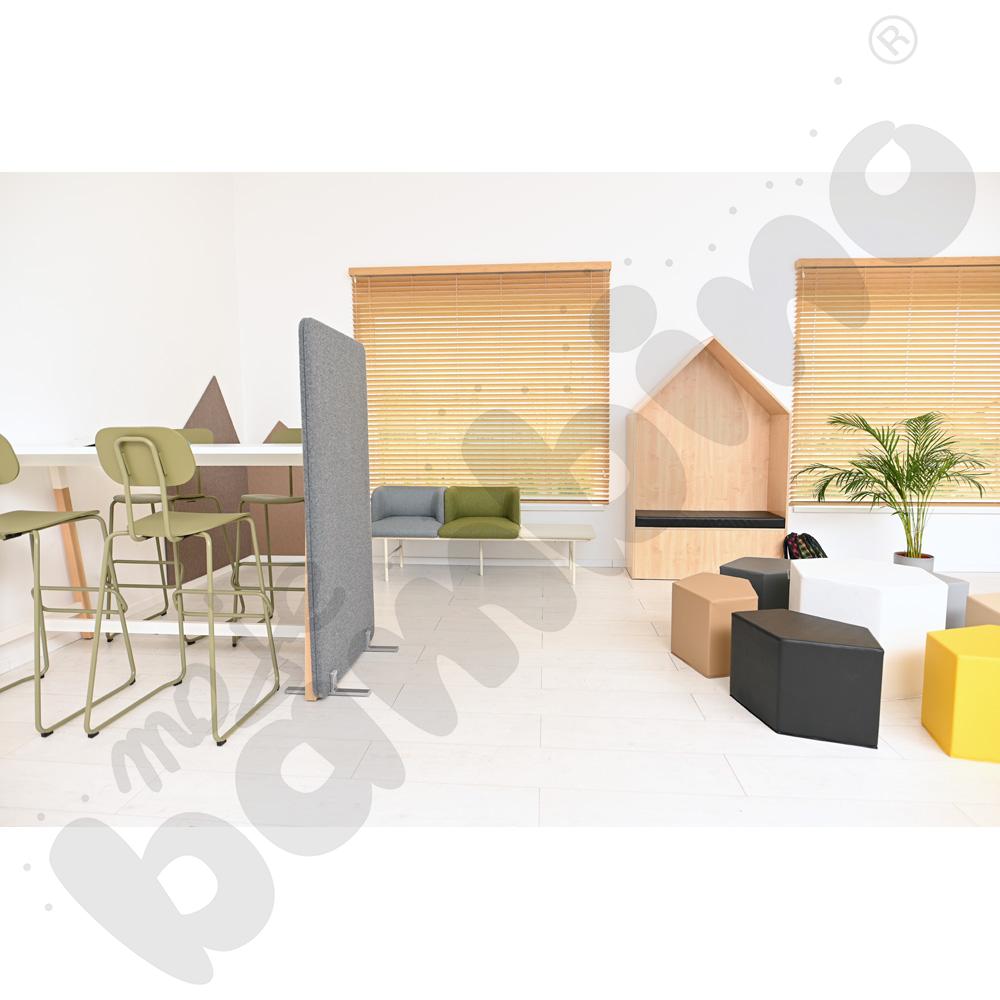 Parawan wyciszający wysoki - szary