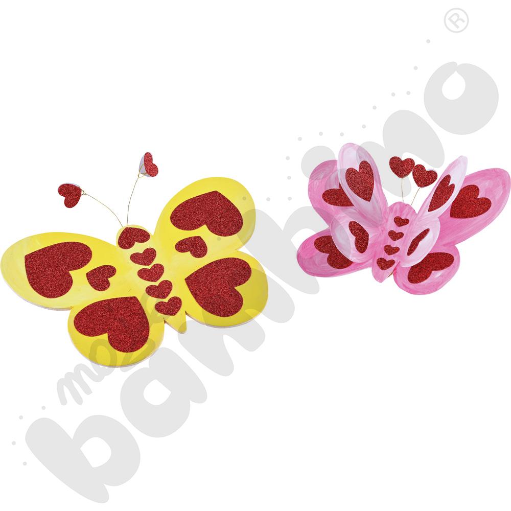 Naklejki brokatowe - serduszka, 146 szt.