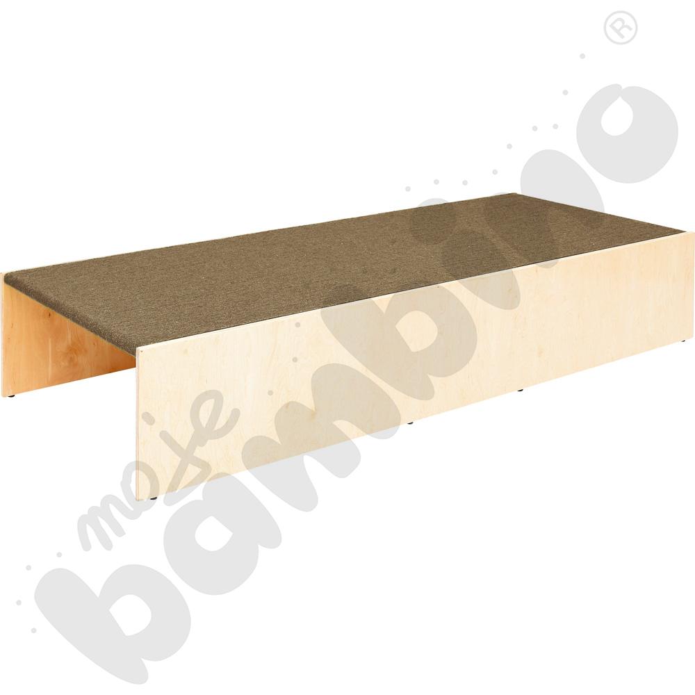 Podest z wnękami po bokach, wys. 30 cm - jasnobrązowy