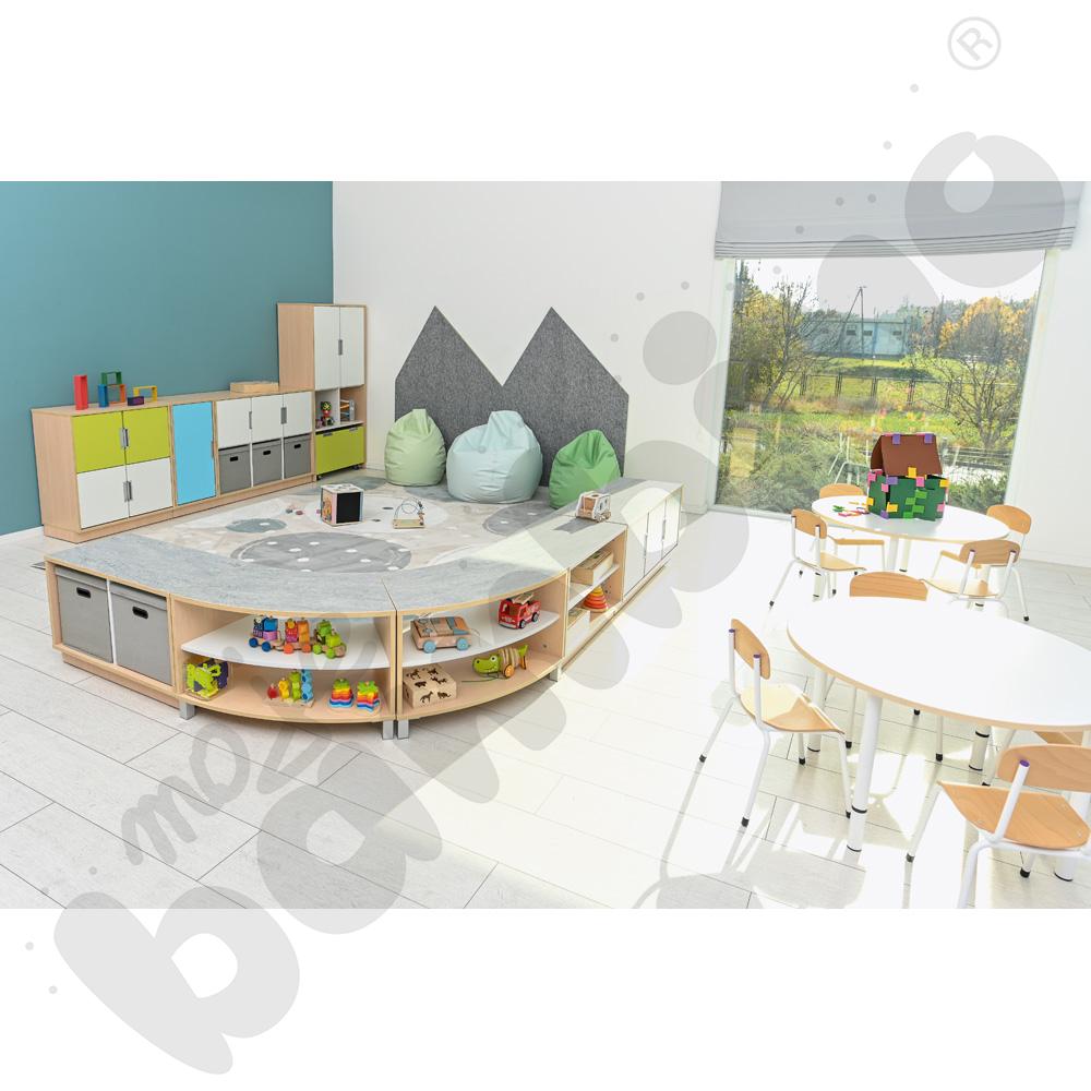 Quadro - szafka cicha S 1/8 koła na nóżkach