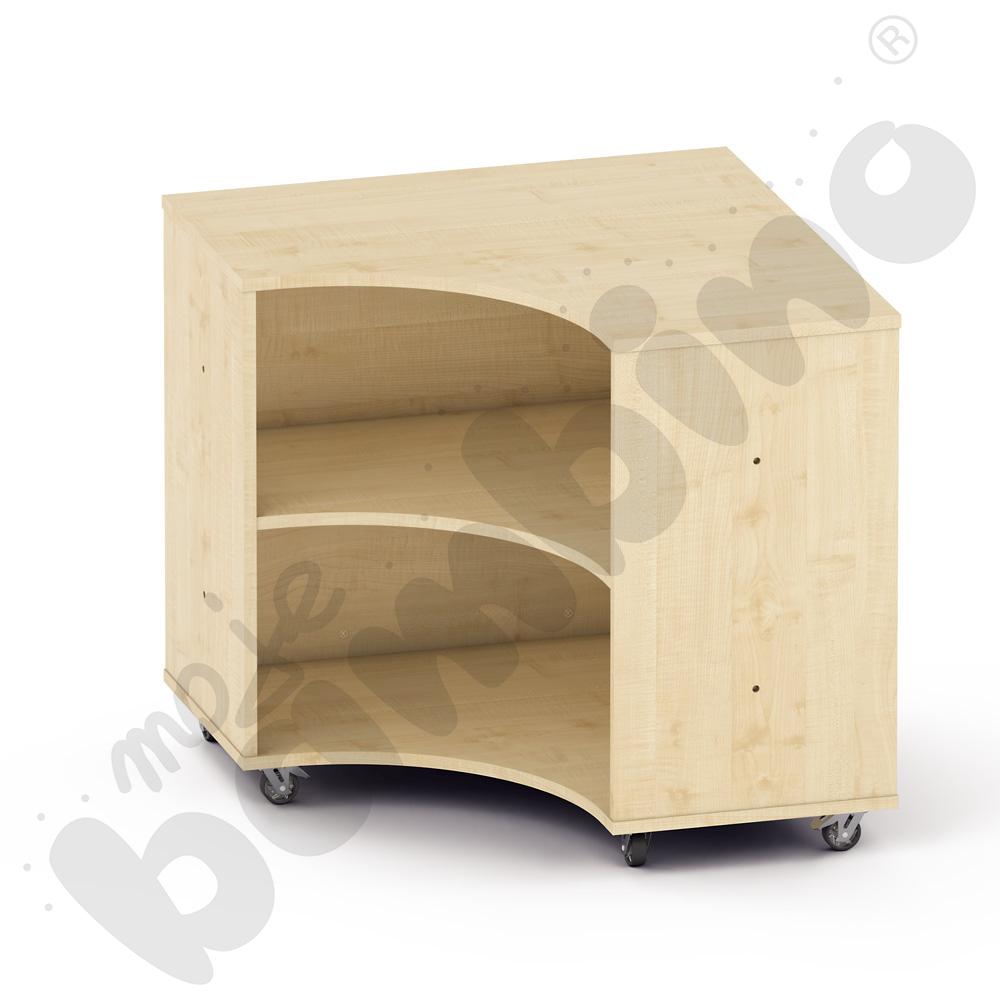 Regał rogowy na kółkach/nóżkach, klon