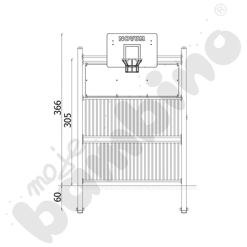 Bramka duża z koszem do koszykówki