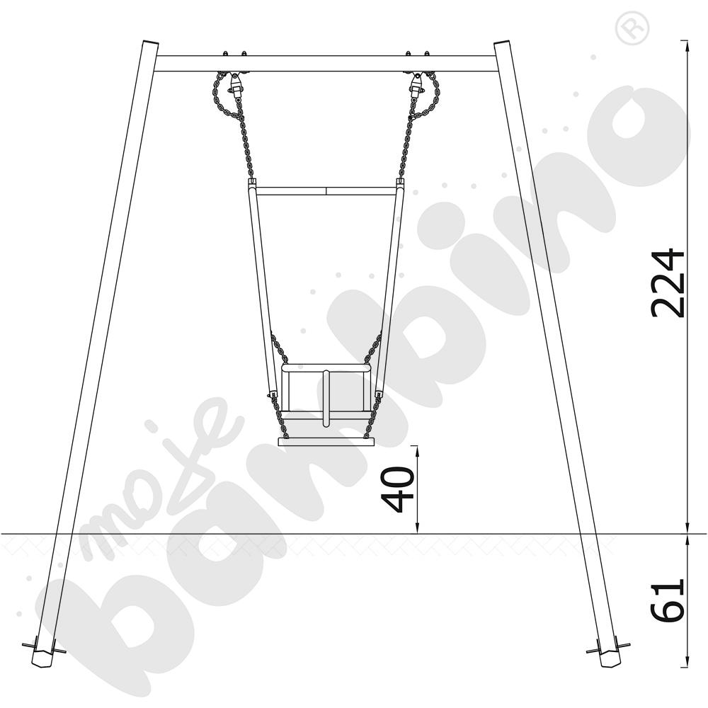 Quadro - huśtawka z zawiesiem Rodzic-dziecko 