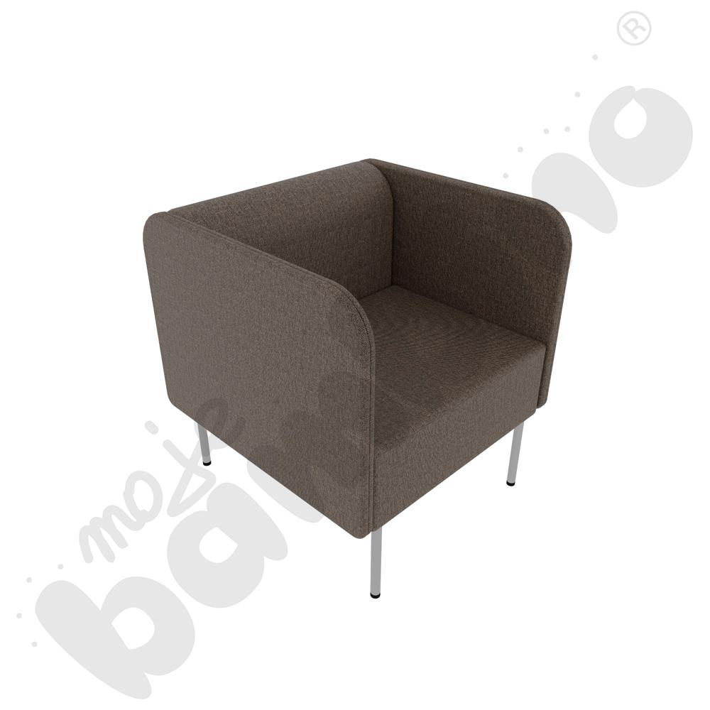 Fotel Versa z plastikowymi stopkami, stelaż jasnoszary, tkanina RO36