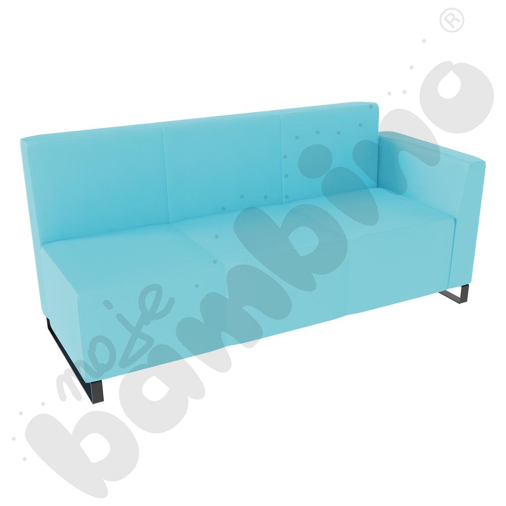 Sofa Universum 3-os. wys. 82 cm, bok niski prawy, tkanina MT12