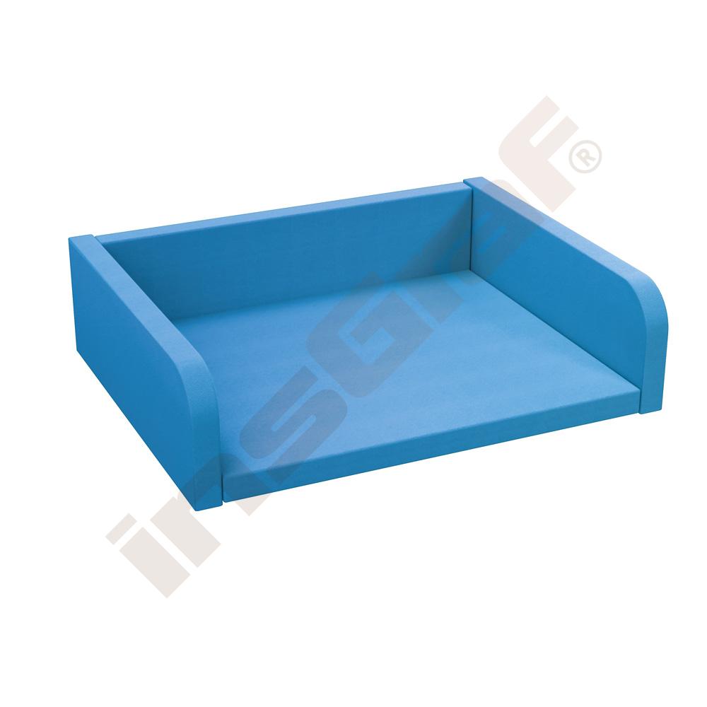 
Wickelauflage, Seitenteile aufstellbar, groß, blau
