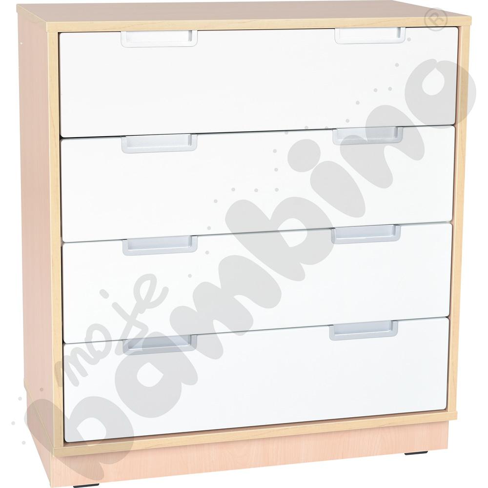 Quadro - szafka M na 4 szerokie szuflady, klon