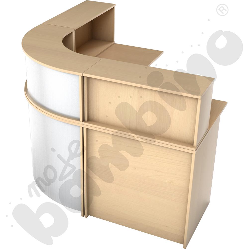 Narożna lada recepcyjna - klon 375