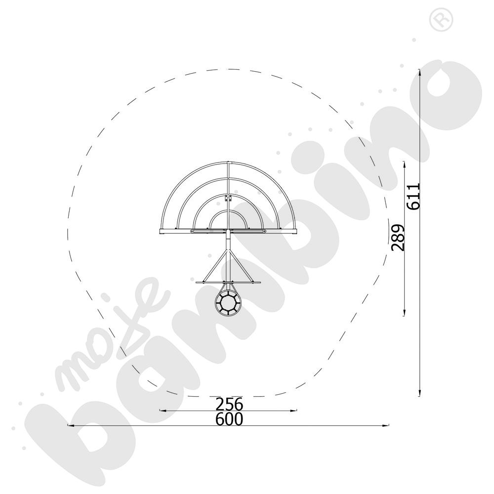Bramka mała z koszem do koszykówki