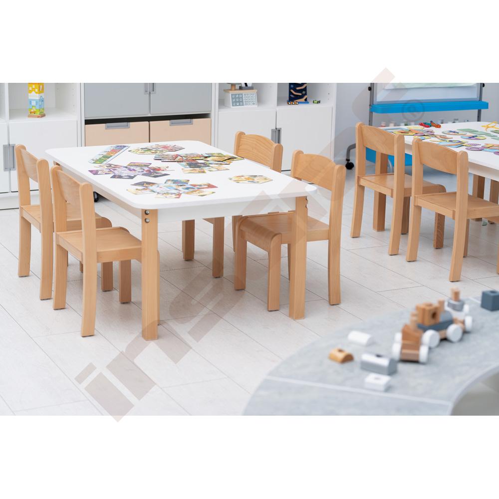 Obdélníková stolová deska bílá
