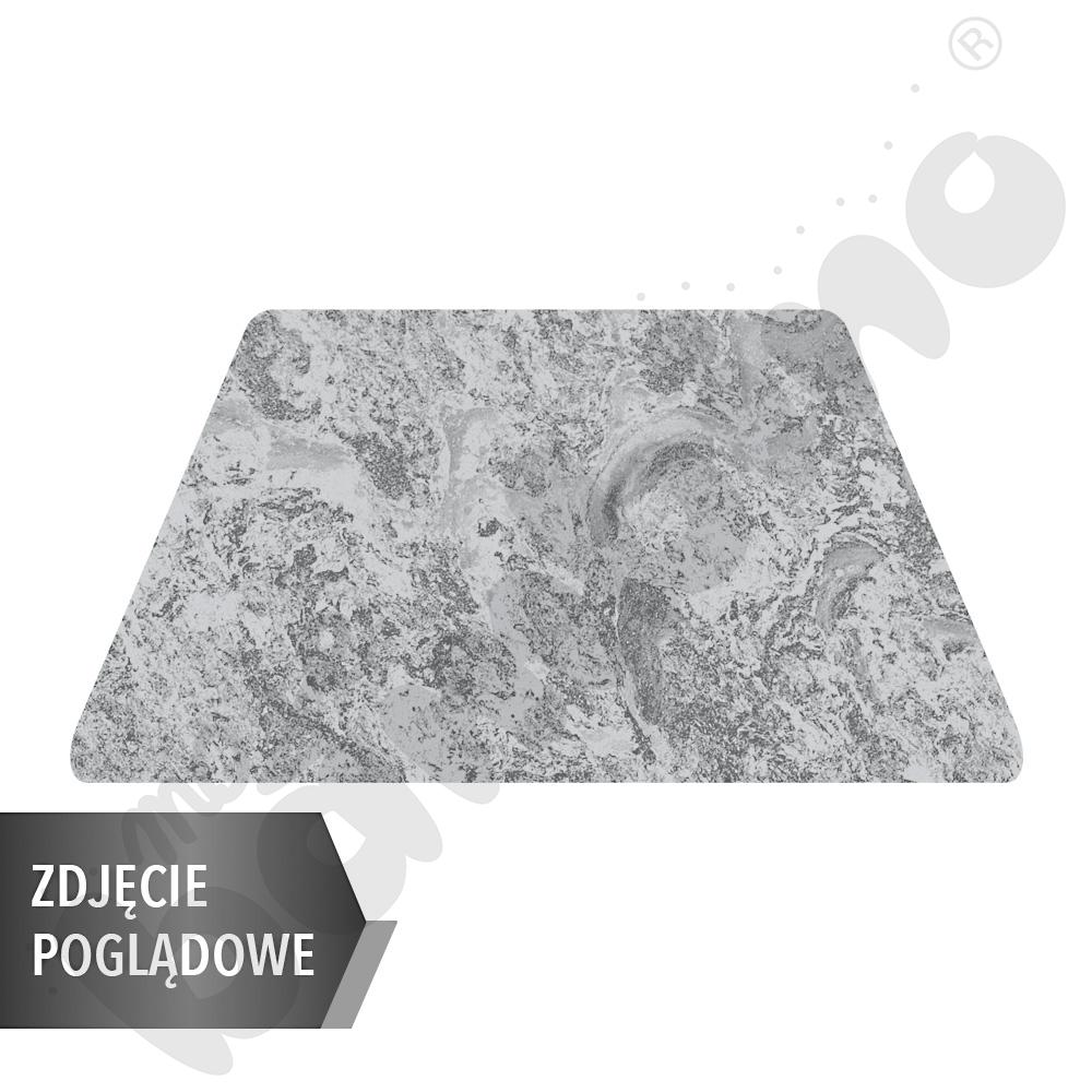 Cichy stół PLUS trapezowy 140x70x80x70, szary, zaokrąglony, rozm. 2