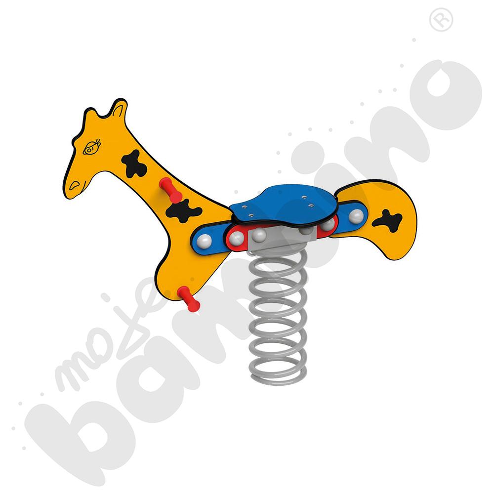 Sprężynowiec Żyrafa na podstawie metalowej