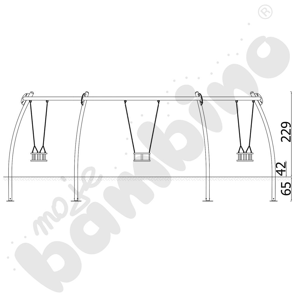 Stelaż do huśtawki 6-osobowej