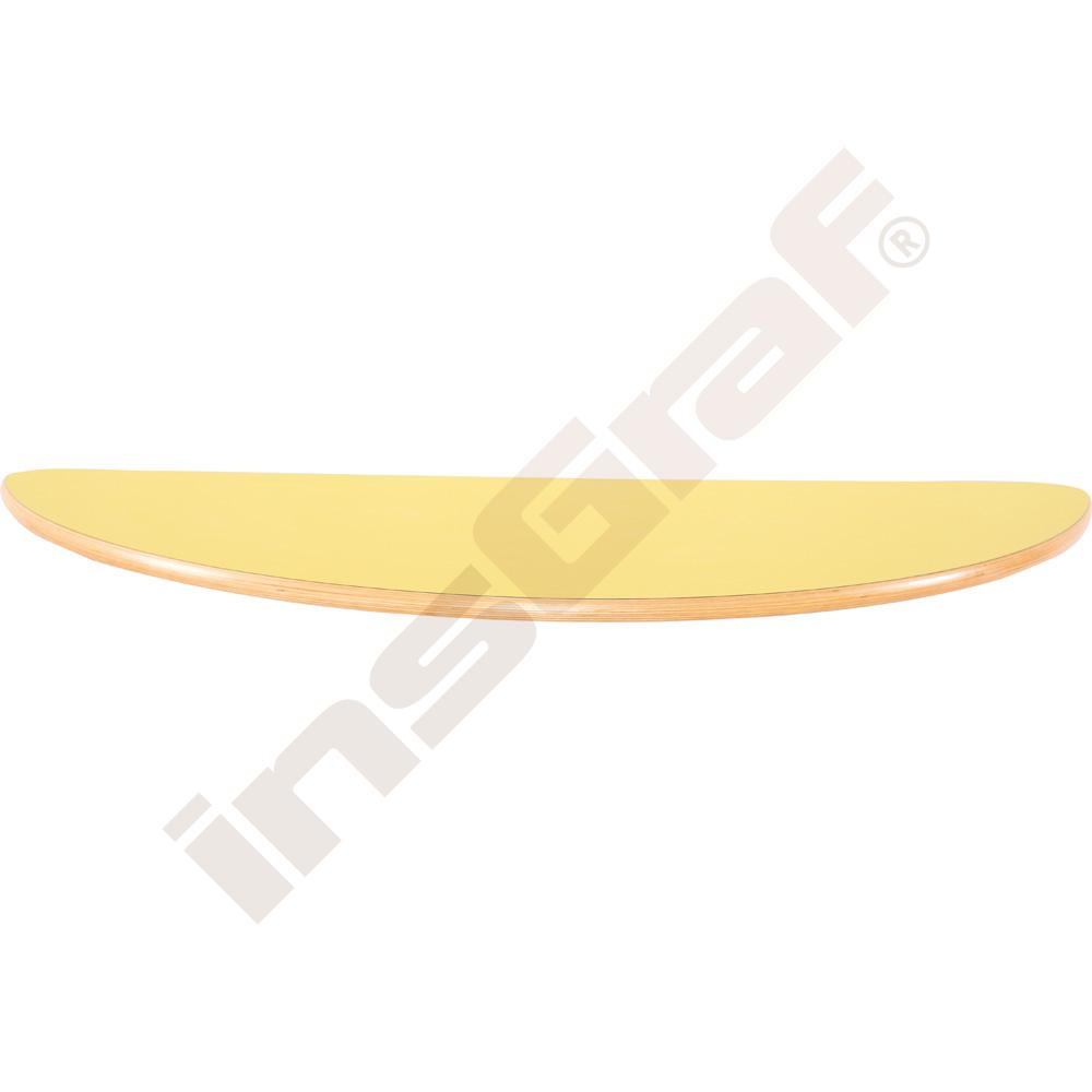 
Flexi Tischplatte halbrund, HPL gelb

