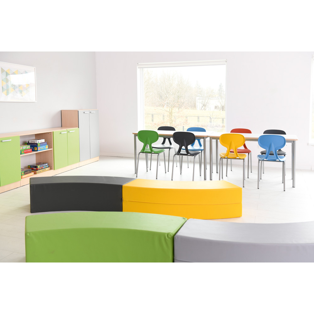 Stolička Colores veľ. 6, výška 46 cm - k stolom 76 cm - zelená