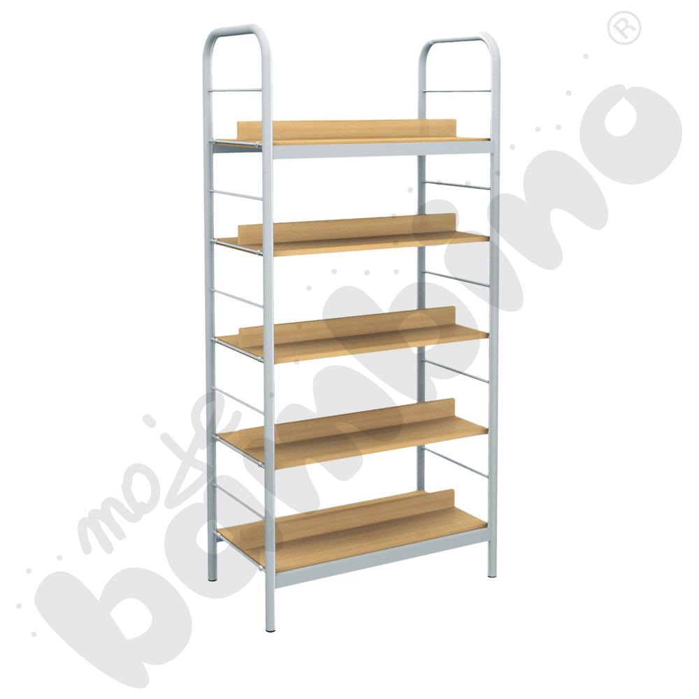 Regał dwustronny - moduł podstawowy aluminium