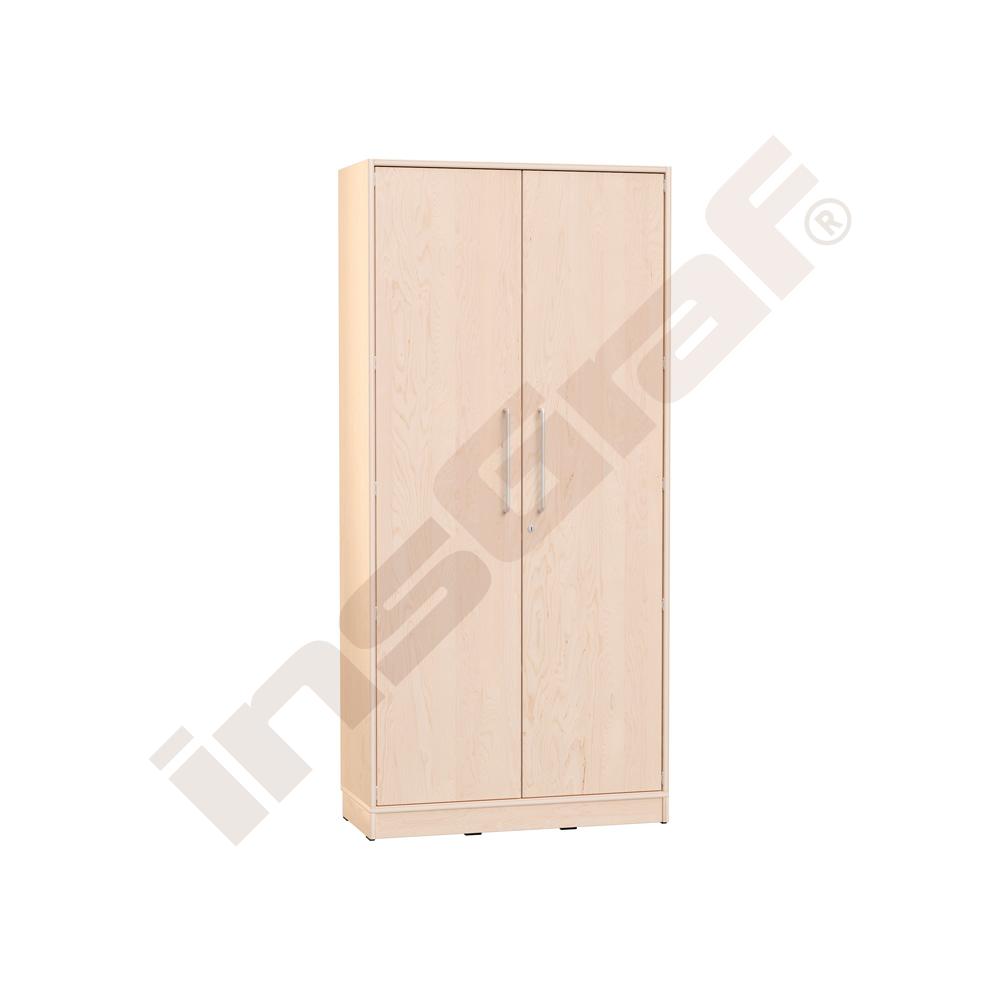 
Echtholz Hochschrank H 192 cm, zweitürig, T 39 cm (Türen Birke, Bügelgriff, abschließbar)
