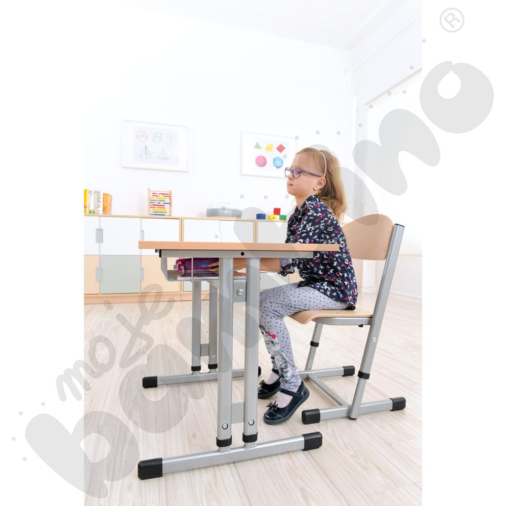 Koszyk druciany do stołów szkolnych aluminium