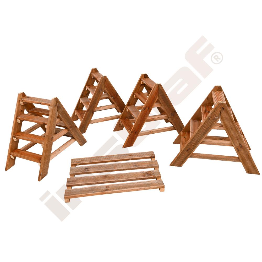 Cosy-Sport, Sprossendreiecke mit Balancierbalken, 4er-Set