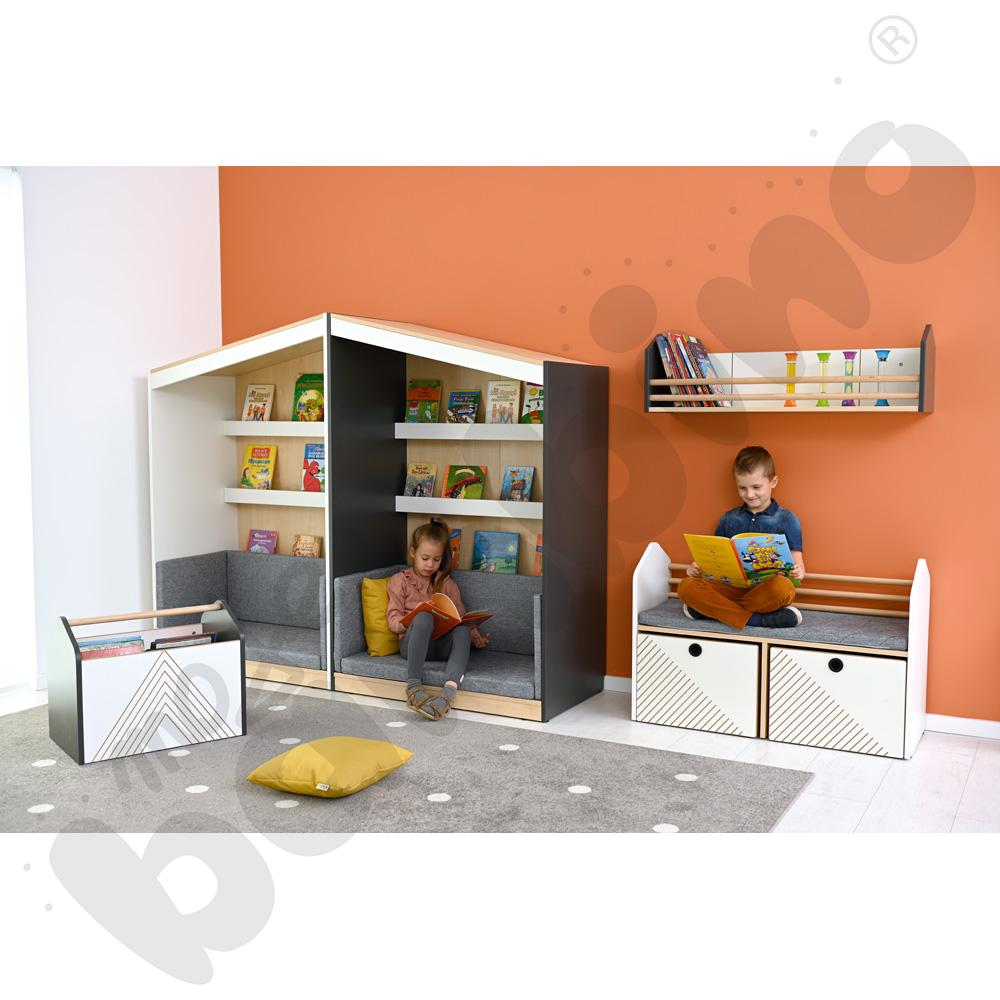 Biblioteczka FLO prawa biała