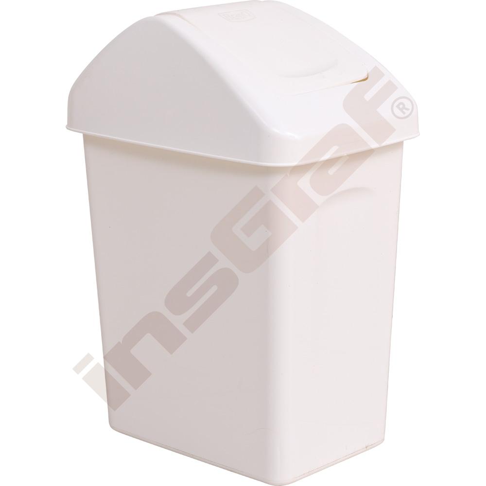 Odpadkový koš s víkem 25 l - bílý