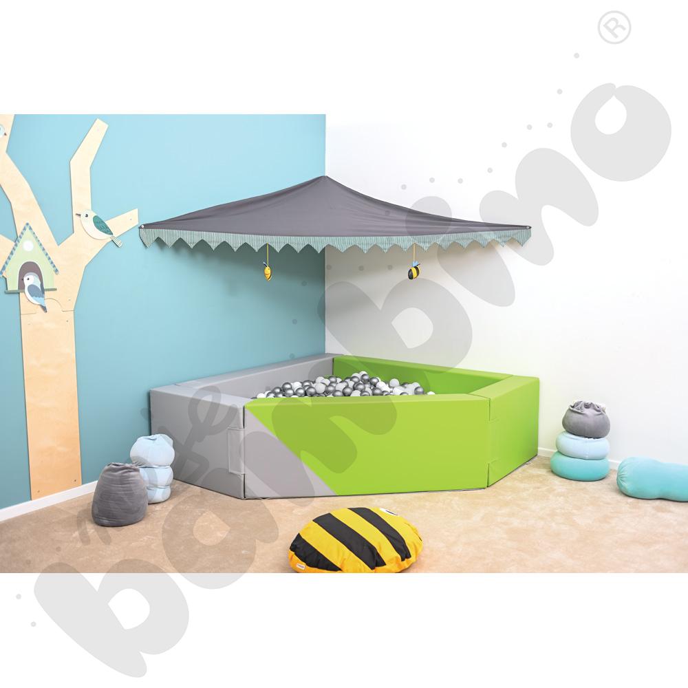 Baldachim narożny szary