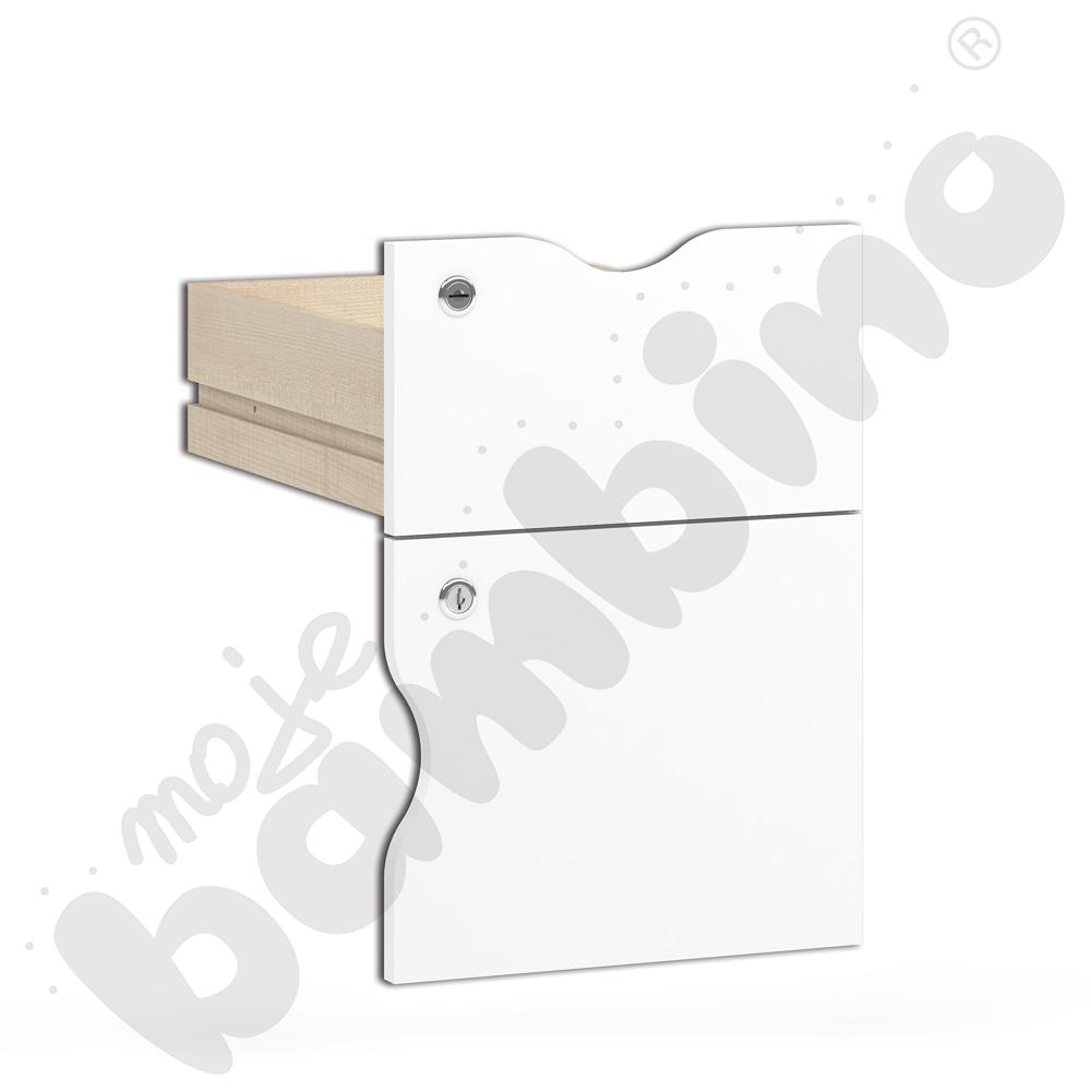 Drzwiczki i szuflada Feria białe laminowane