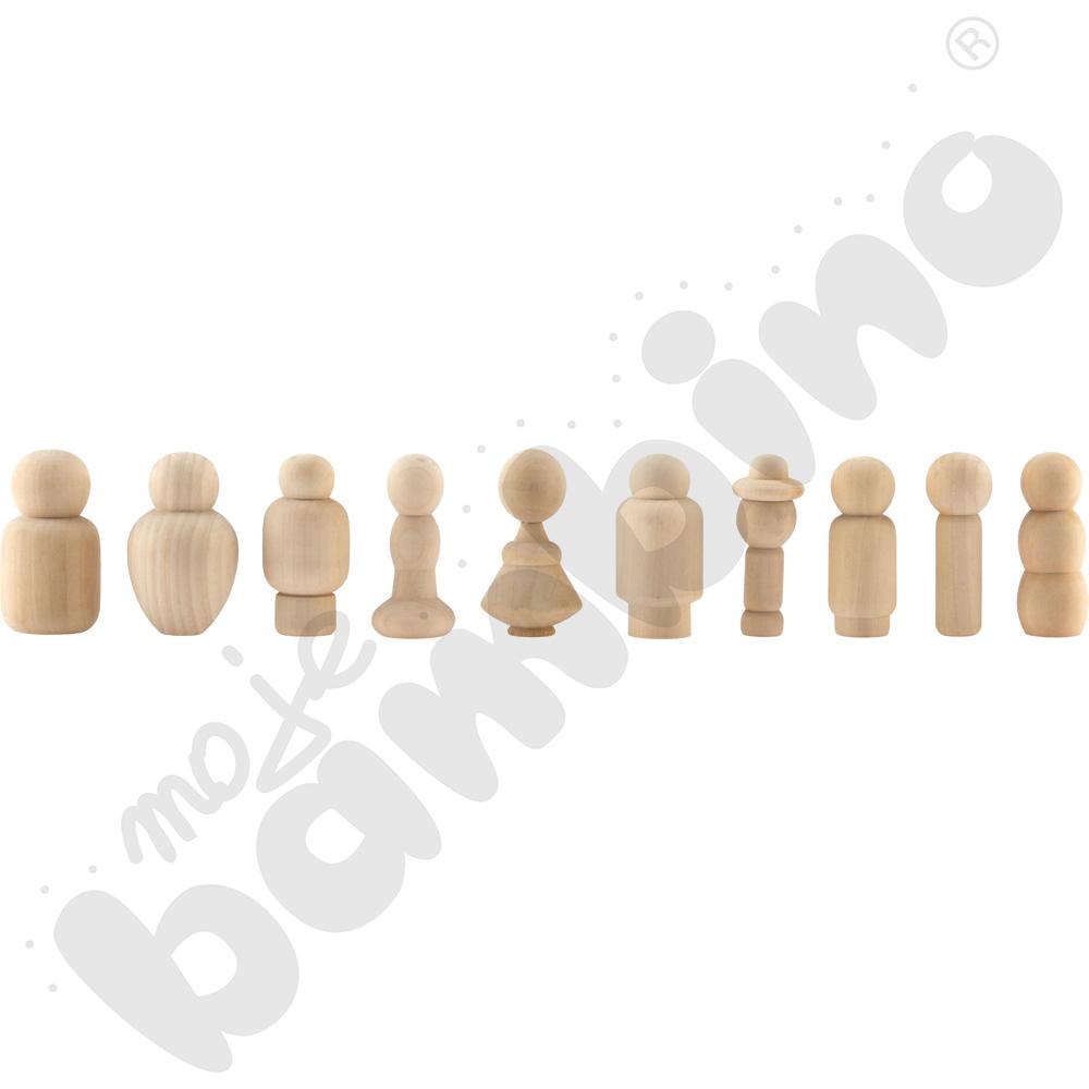 Drewniane postacie do ozdabiania