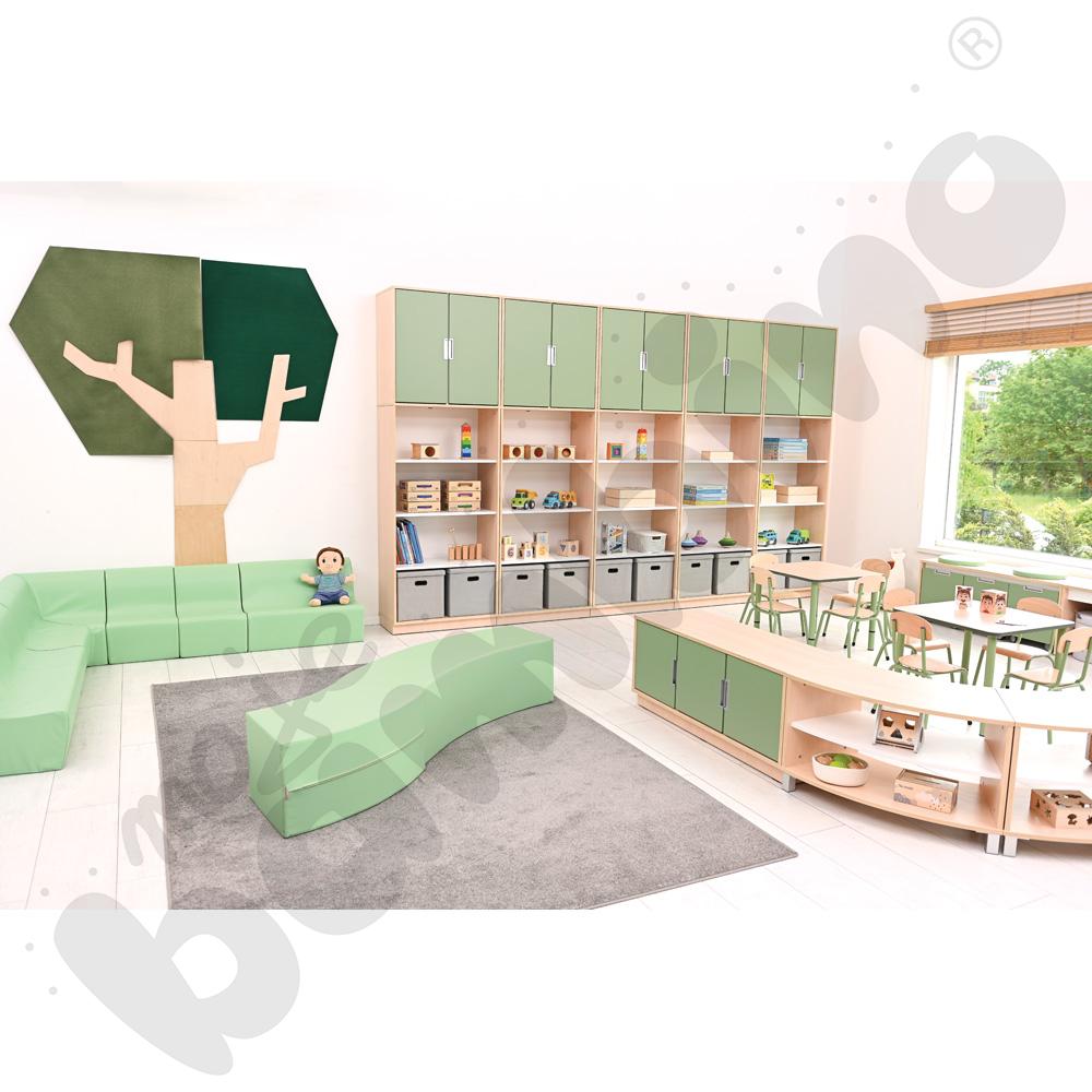 Siedzisko Paolo długie, jasnozielony pastel